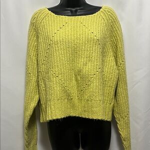 LINE THE LABEL Chunky Knit Sweater Lime Green Size Small